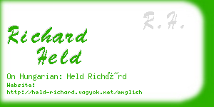 richard held business card